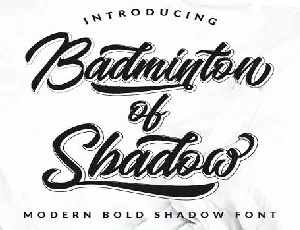 Badminton of Shadow font