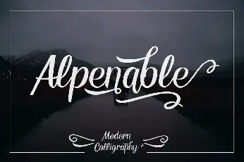 Alpenable Demo font