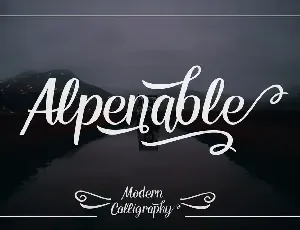 Alpenable Demo font