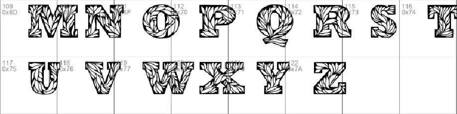 Leaffy font