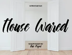 House Wared font