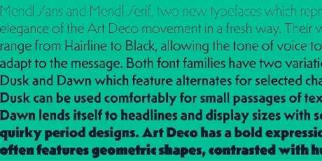 Mendl Serif Family font