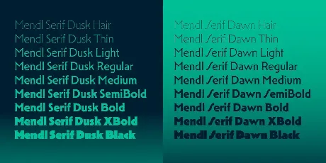 Mendl Serif Family font