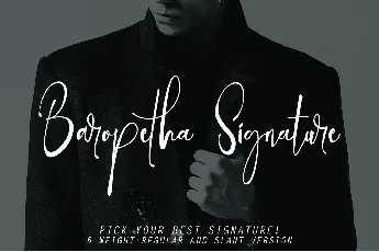 Baropetha Signature Demo font