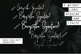 Baropetha Signature Demo font