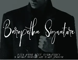 Baropetha Signature Demo font