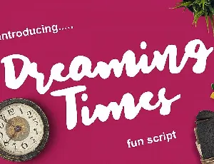 Dreaming Time Brush font