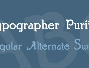 Typographer Puritan font