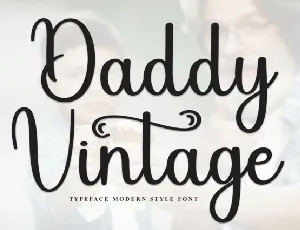 Daddy Vintage Script font