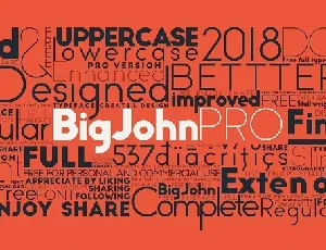 Big John PRO Typeface font