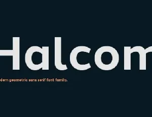 Halcom Family font