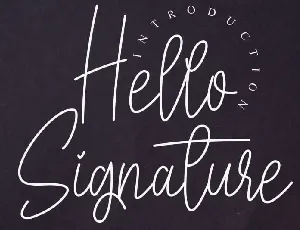 Hello Signature Script font