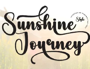 Sunshine Journey Script font