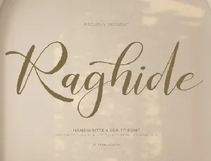 Raghide Script font