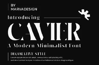 Cavier font