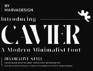 Cavier font