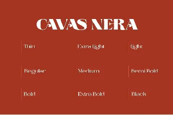 Cavas Nera font