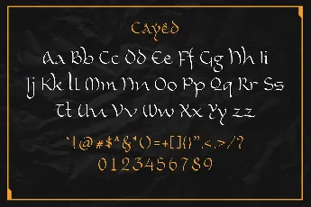 Cayed Demo Version font