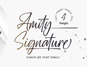 Amity Signature font