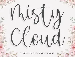 Misty Cloud Modern Calligraphy font