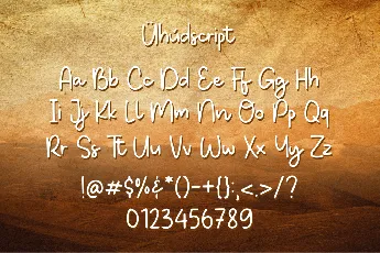 Uhudscript Demo font