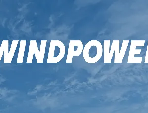 Windpower font