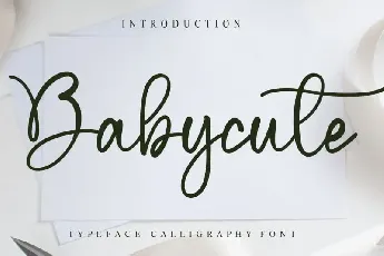 Babycute Script font