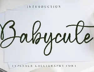 Babycute Script font