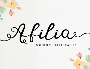 Afilia Modern Calligraphy font