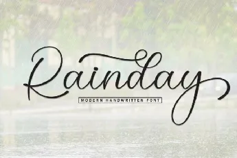 Rainday Calligraphy font