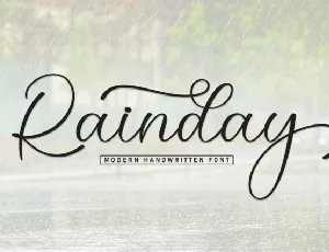 Rainday Calligraphy font