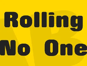 Rolling No One font