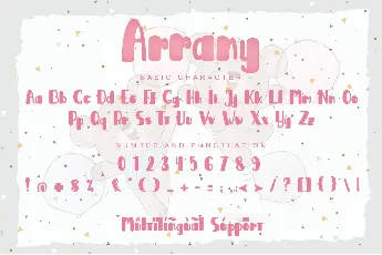 Arrany-PERSONAL USE font