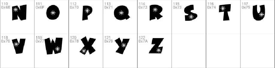 KR Snowflake font