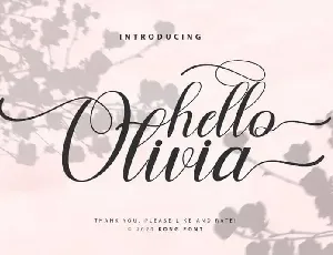 Hello Olivia Calligraphy font