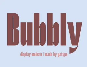 Bubbly Typeface font