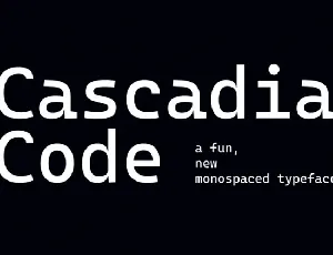 Cascadia Code font