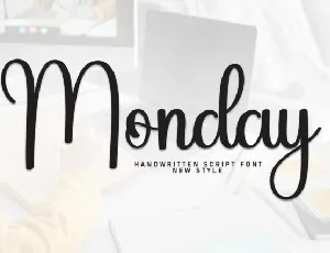 Monday Script Typeface font