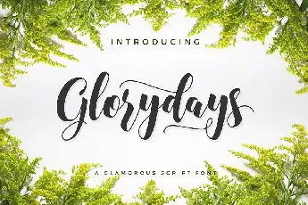 Glorydays Cursive font