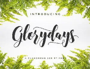 Glorydays Cursive font