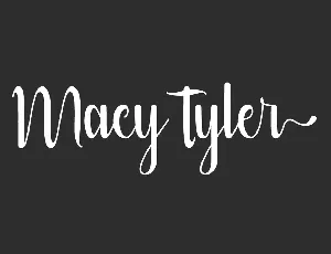 Macy Tyler Demo font