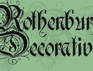 Rothenburg Decorative font