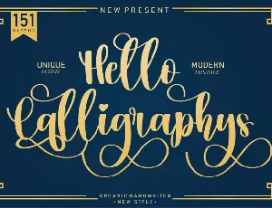 Hello Calligraphys font