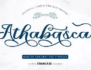 Athabasca Calligraphy font