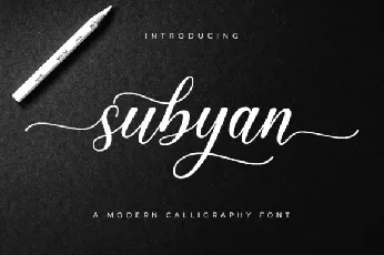 Subyan Modern Calligraphy font