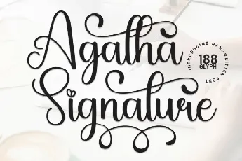 Agatha Signature font