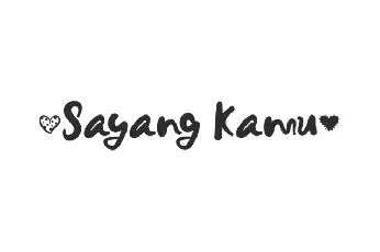 Sayang Kamu font