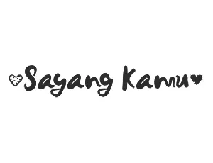 Sayang Kamu font