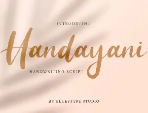 Handayani Bold Script font