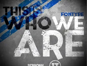 This is who we are font